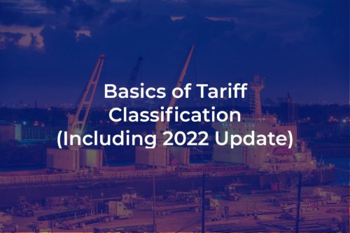 Basics of Tariff Classification