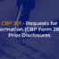 cbp form 28 prior disclosures