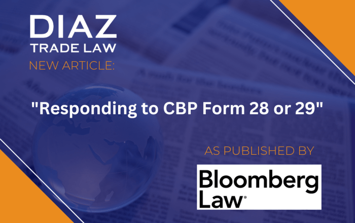 responding to CBP form 28 or 29